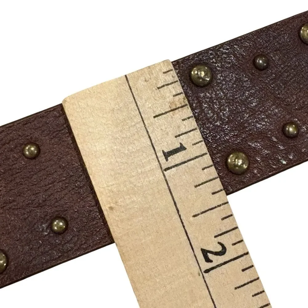 Brown Fossil Relic Leather belt Gold Buckle 36-38